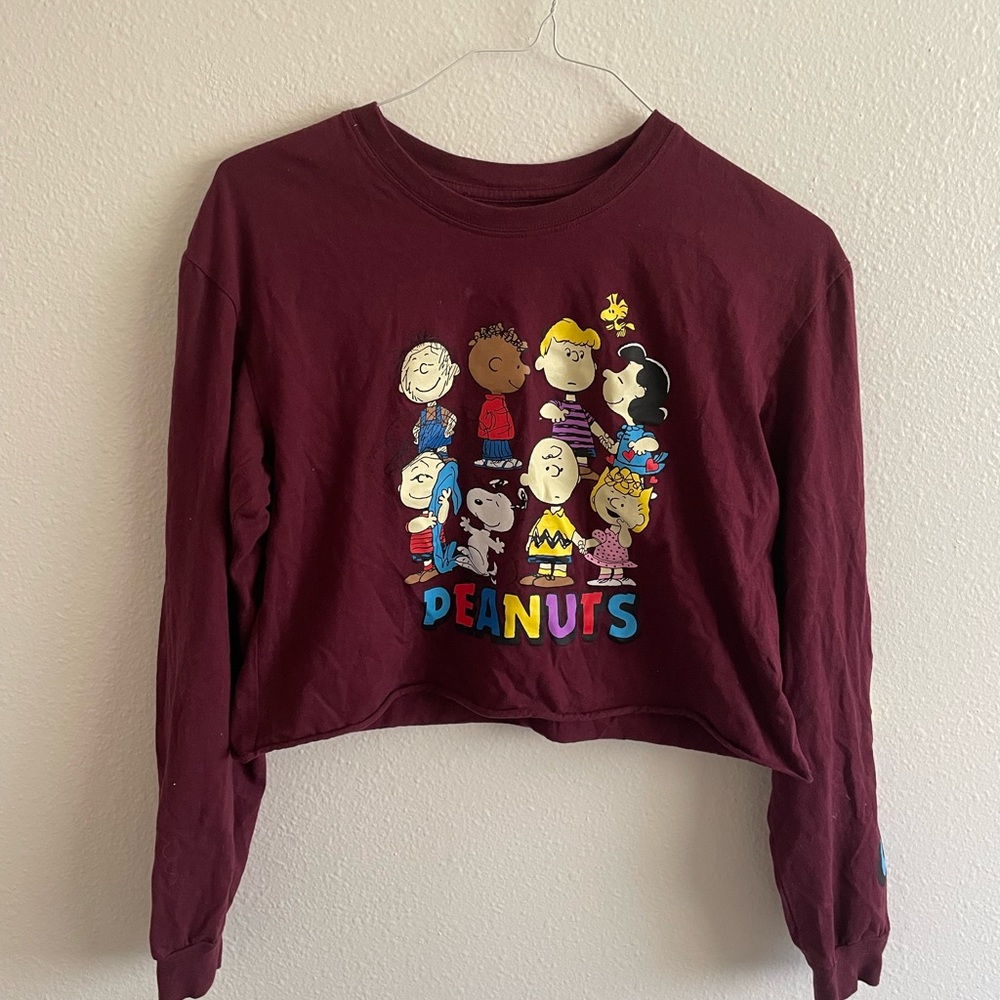 Crop long sleeve Peanuts shirt